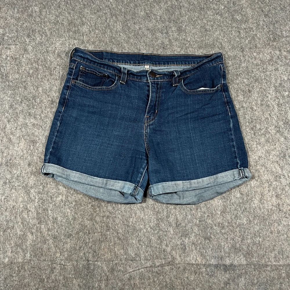 Levi's Bermuda Shorts Women's 29 Blue Denim Cotton Stretch Low Rise 5-Pockets